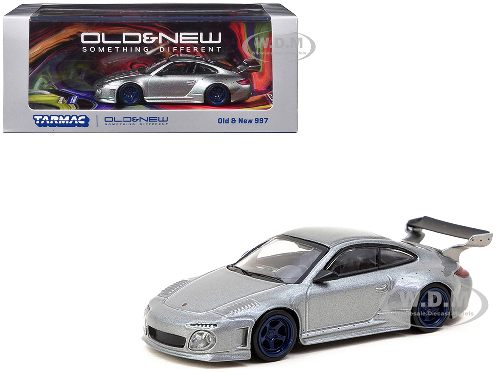 Old &amp; New 997 Gray Metallic Road64 Series 1/64 Diecast Model Car by Tarmac Works