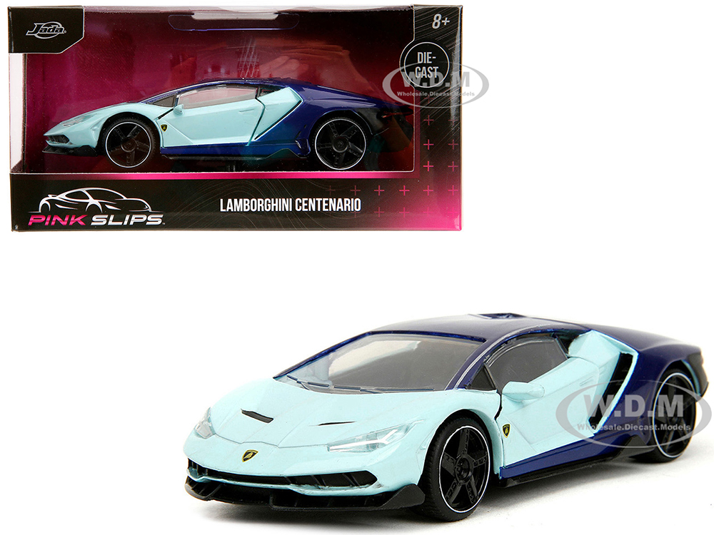 Lamborghini Centenario Light Blue and Purple Pink Slips Series 1/32 Diecast Model Car by Jada