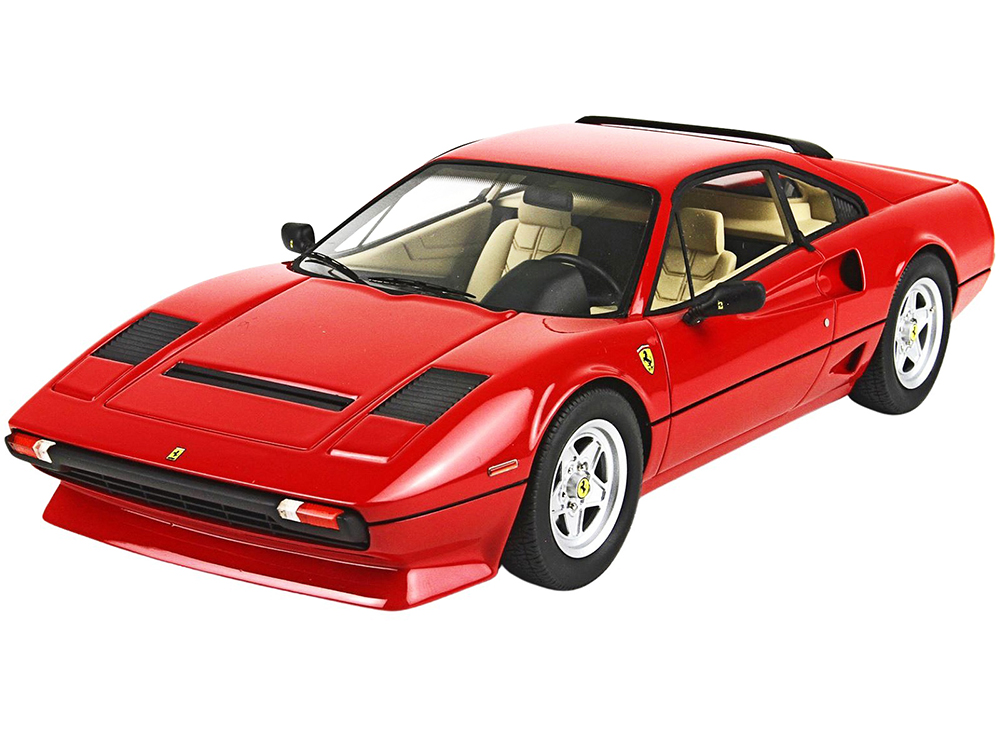1982 Ferrari 208 GTB Turbo Rosso Corsa 322 Red with DISPLAY CASE Limited Edition to 437 pieces Worldwide 1/18 Model Car by BBR