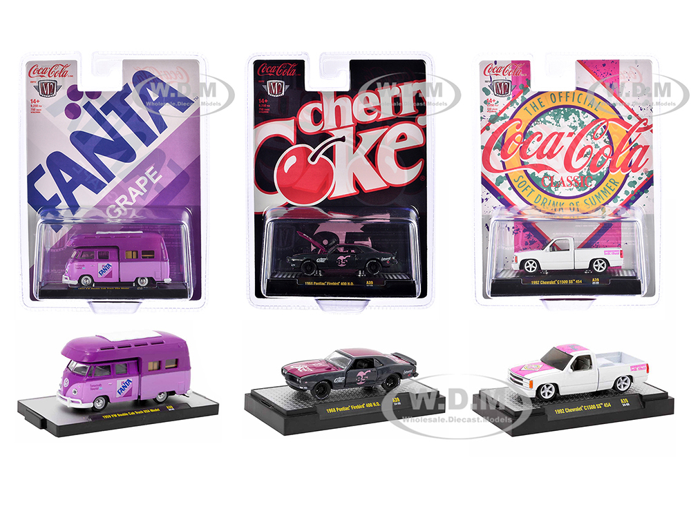 Sodas Set of 3 pieces Release 39 Limited Edition to 9250 pieces Worldwide 1/64 Diecast Model Cars by M2 Machines