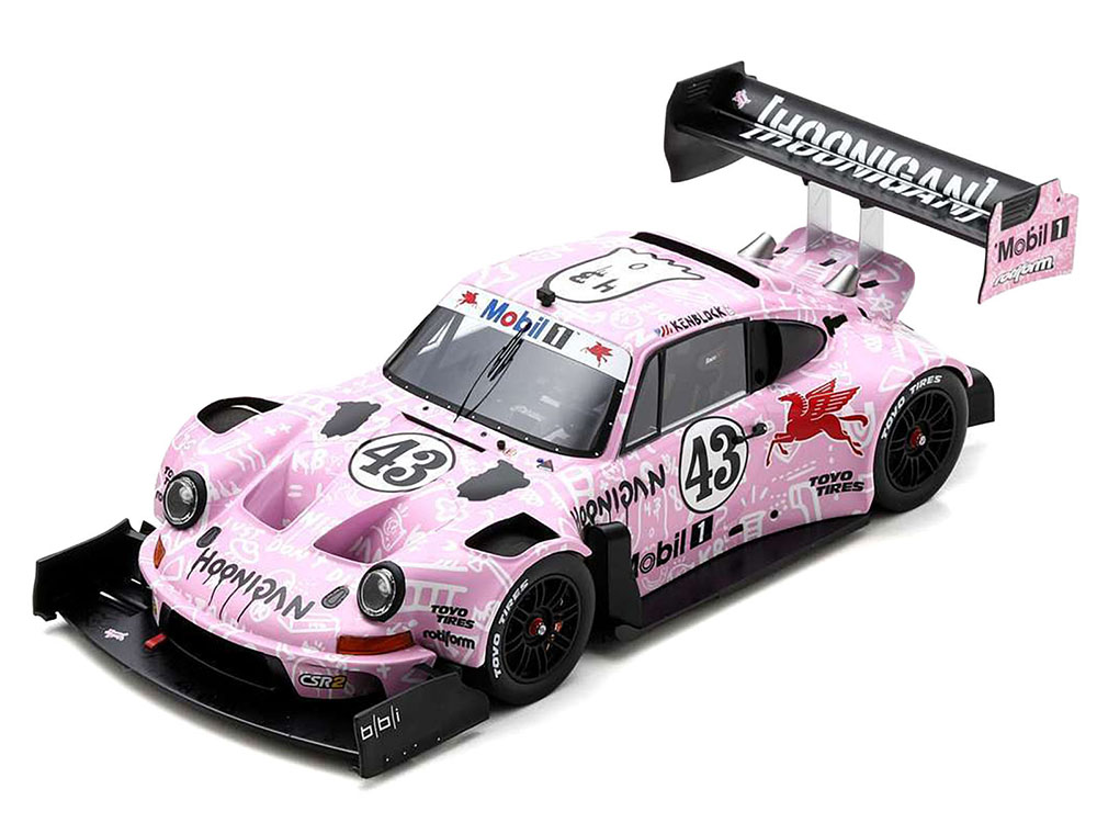 Porsche HOONIPIGASUS 911 #43 Ken Block Hoonigan Pikes Peak International Hill Climb (2022) with Acrylic Display Case 1/18 Model Car by Spark