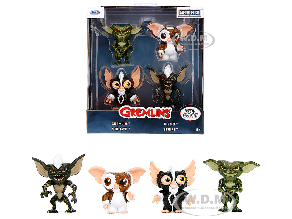 Set of 4 Diecast Figures Gremlins (1984) Movie Metalfigs Series Diecast Models by Jada