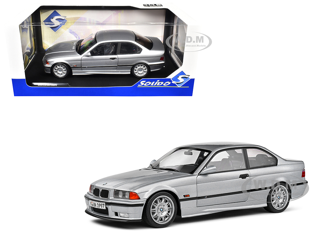 1997 BMW E36 M3 Coupe Artic Silver Metallic 1/18 Diecast Model Car by Solido