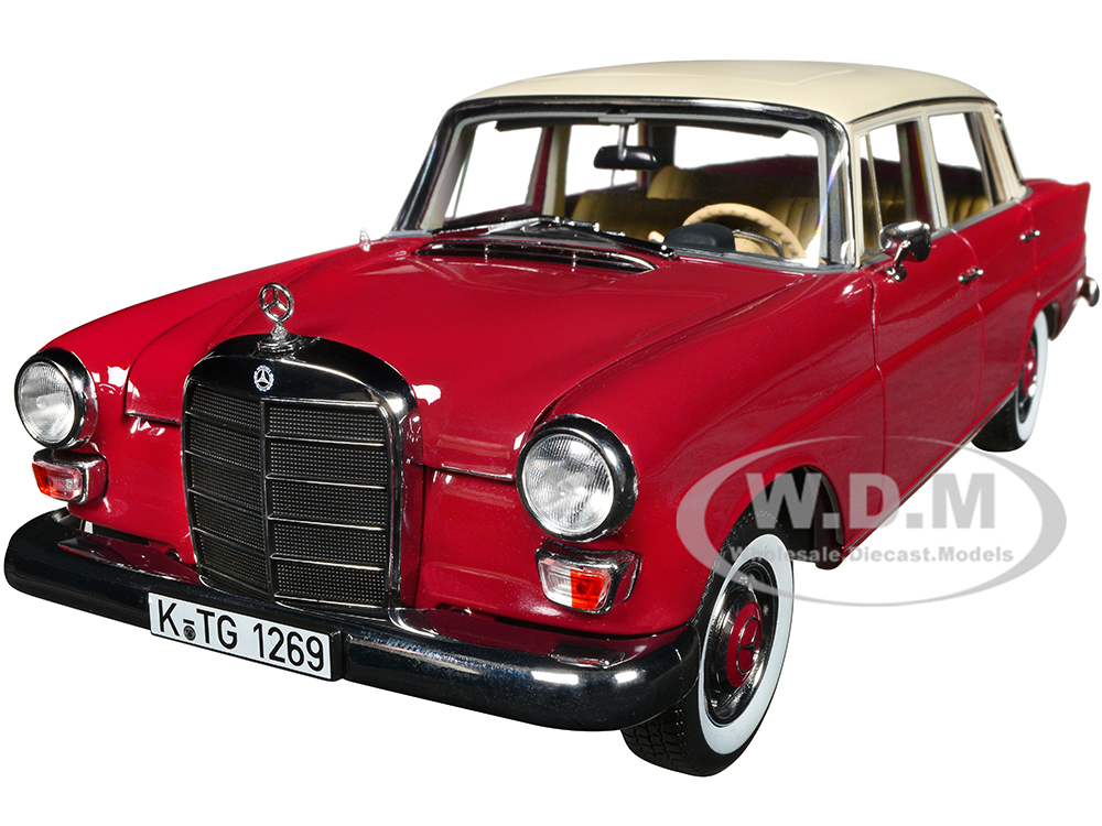 1966 Mercedes-Benz 200 Red with Beige Top 1/18 Diecast Model Car by Norev