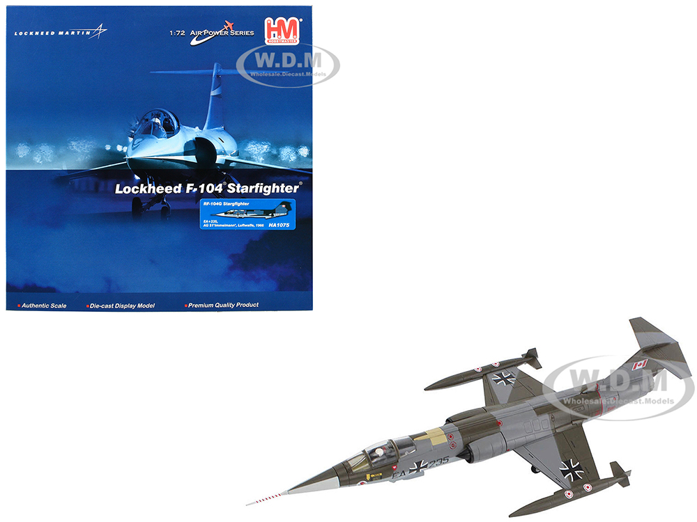 Lockheed RF-104G Starfighter Fighter Aircraft "AG 51 Immelmann" (1966) German Luftwaffe "Air Power Series" 1/72 Diecast Model by Hobby Master