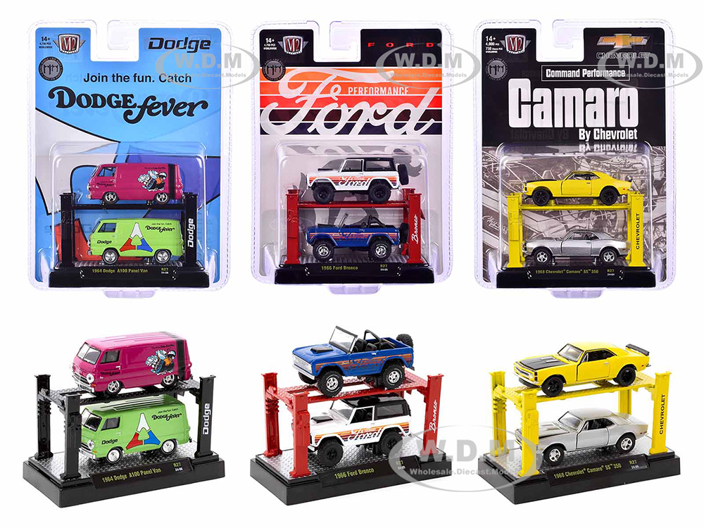 Auto Lifts Set of 6 pieces Series 27 Limited Edition to 4750 pieces Worldwide 1/64 Diecast Model Cars by M2 Machines