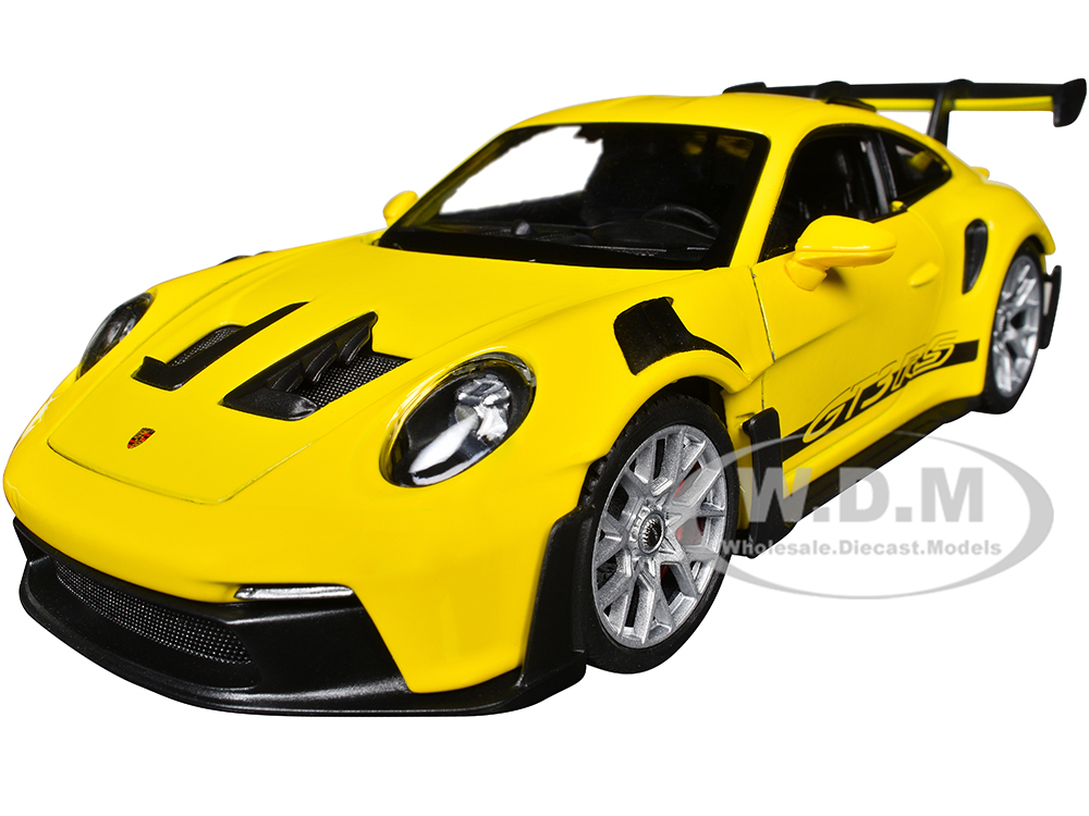 Porsche 911 GT3 RS (992) Yellow "NEX Models" Series 1/24 Diecast Model Car by Welly