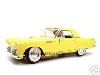 1955 Ford Thunderbird Yellow 1/18 Diecast Model Car By Road Signature