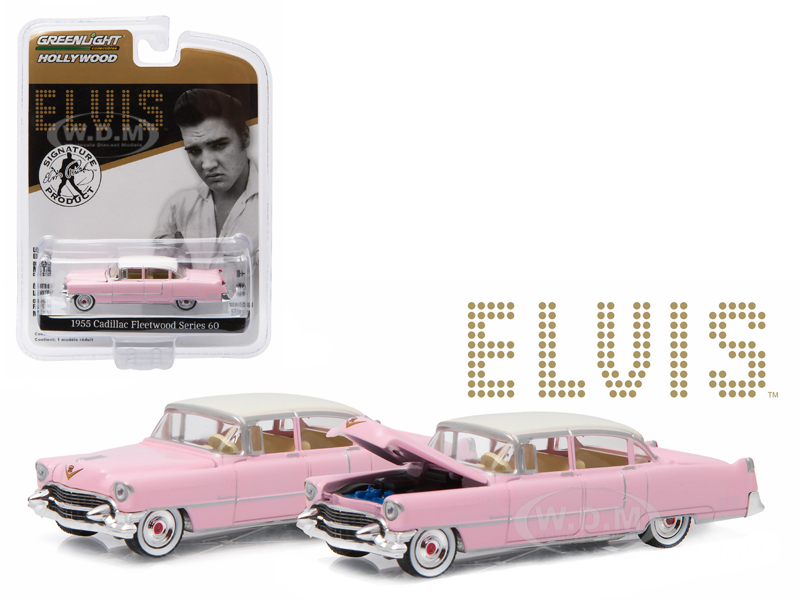 1955 Cadillac Fleetwood Series 60 Special Elvis Presley "pink Cadillac" (1935-1977) 1/64 Diecast Model Car By Greenlight