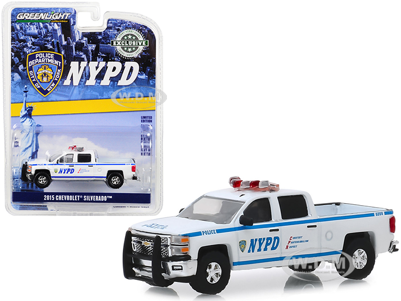 2015 Chevrolet Silverado Pickup Truck "new York City Police Dept." (nypd) "hobby Exclusive" 1/64 Diecast Model Car By Greenlight