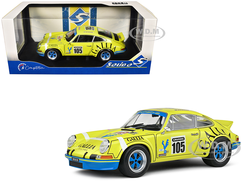 Porsche 911 RSR #105 Jean-Louis Lafosse - J. P.Angoulet Tour de France Automobile (1973) Competition Series 1/18 Diecast Model Car by Solido