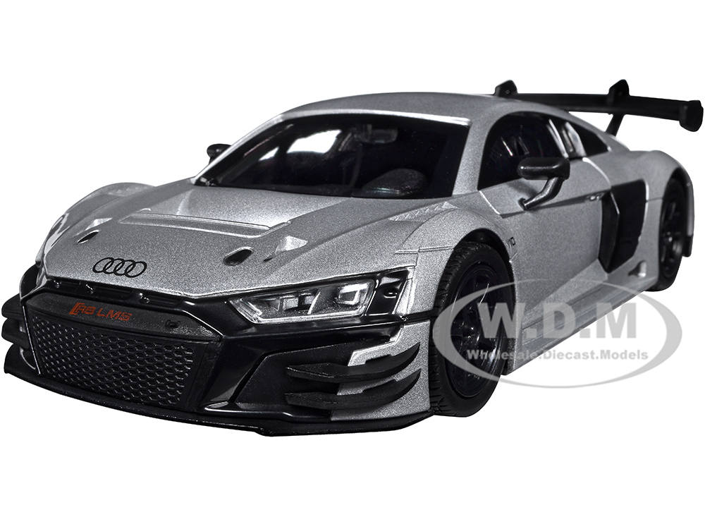 Audi R8 LMS GT3 Silver Metallic Timeless Legends Series 1/24 Diecast Model Car by Motormax