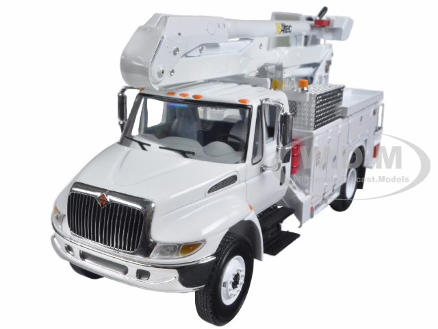 International DuraStar Utility Bucket Truck Altec White 1/34 Diecast Model by First Gear